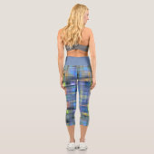 CAPRI STIL LEGGINGS - Blaues abstraktes Design (Rückseite)