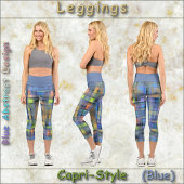 CAPRI STIL LEGGINGS - Blaues abstraktes Design