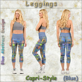 CAPRI STIL LEGGINGS - Blaues abstraktes Design