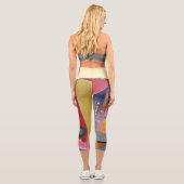 CAPRI-STIL LEGGINGS - Schweres Rot - Abstrakt +Gel (Rückseite)