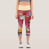 CAPRI-STIL LEGGINGS - Schweres Rot - Abstrakt +Gel (Vorderseite)
