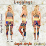 CAPRI STYLE LEGGINGS - "3 Domes" - Paul Klee Art<br><div class="desc">Auf diesen farbenfrohen Leggings des Capri-Stils steht ein Kunstbild mit dem Titel "Stadt mit drei Domen" des Künstlers Paul Klee (1879 - 1940). Erhältlich in fünf Frauengrößen (XS, S, M, L, XL). Siehe "Über dieses Produkt" Beschreibung unten für allgemeine Größen und Produktinformationen. Das abstrakte Bild deckt standardmäßig das gesamte Paar...</div>