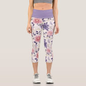 CAPRI STYLE LEGGINGS - Blume Pink & Blue (Vorderseite)