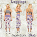 CAPRI STYLE LEGGINGS - Blume Pink & Blue<br><div class="desc">Auf diesen Capri Style-Leggings ist ein Bild von blauen und rosa Blume zu sehen. Erhältlich in fünf Frauengrößen (XS, S, M, L, XL). Siehe "Über dieses Produkt" unten für allgemeine Größen- und Produktinformationen, Das "gekachelte" Bild deckt standardmäßig das gesamte Leggings-Paar ab. Da sie nicht entfernt oder ersetzt werden kann, kann...</div>