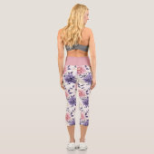 CAPRI STYLE LEGGINGS - Blume Pink & Blue #2 (Rückseite)
