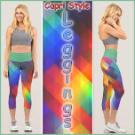 CAPRI STYLE LEGGINGS - Farben des Regenbogens #2<br><div class="desc">Für diejenigen unter Ihnen, die kühne Farben bevorzugen, bietet dieses Design jede Farbe des Regenbogens, und vielleicht ein paar andere. Erhältlich in fünf Frauengrößen (XS, S, M, L, XL). Siehe "Über dieses Produkt" Beschreibung unten für allgemeine Größen und Produktinformationen. Das Bild bedeckt das gesamte Leggings-Paar, vorne und hinten. Der Dialog...</div>