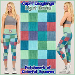 CAPRI STYLE LEGGINGS - Farbpatchwork   Lt. Green<br><div class="desc">(* HINWEIS *: Das bunten Bild(e) auf dem Bund kann entfernt, in ein Bild Ihrer Wahl geändert oder in einen eigenen Text umgewandelt werden.) Auf diesen farbenfrohen Capri Style-Leggings ist ein Farbbild im Patchwork-Stil mit Farbquadraten enthalten. Erhältlich in fünf Frauengrößen (XS, S, M, L, XL). Siehe "Über dieses Produkt" Beschreibung...</div>