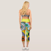 CAPRI STYLE LEGGINGS - "Rythme" - Abstrakt + gelb (Rückseite)