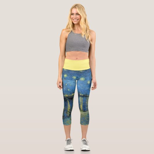 CAPRI STYLE LEGGINGS "Starry Night O.T.R" van Gogh (Vorderseite)