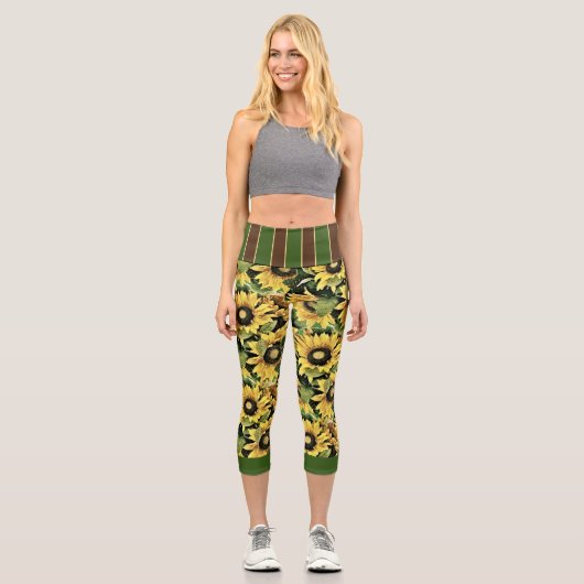 Capri Sunflower Leggings (Vorderseite)