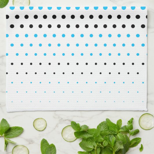 Capri und Black Polka Dot Handtuch (Gefaltet)