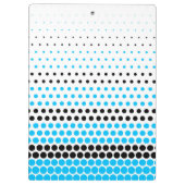 Capri und Black Polka Dot Klemmbrett (Rückseite)