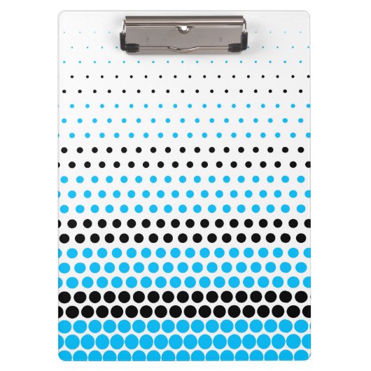 Capri und Black Polka Dot Klemmbrett (Vorderseite)