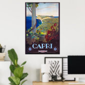 Capri Vintages italienisches Reiseplakat Poster (Heimbüro)