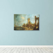 Capriccio a Harbour Canvas Print Leinwanddruck (Insitu (Holzboden))