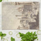 Capriccio mit einem römischen Triumphbogen Geschirrtuch (Gefaltet)