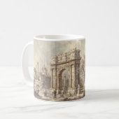 Capriccio mit einem römischen Triumphbogen Kaffeetasse (Vorderseite Links)