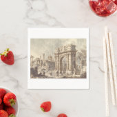 Capriccio mit einem römischen Triumphbogen Serviette (Beispiel)