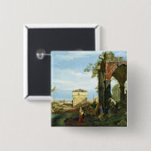 Capriccio mit Motiven von Padua, c.1756 Button (Vorne & Hinten)