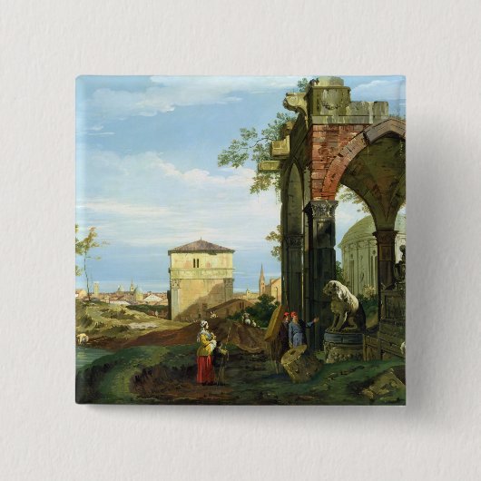 Capriccio mit Motiven von Padua, c.1756 Button (Vorderseite)