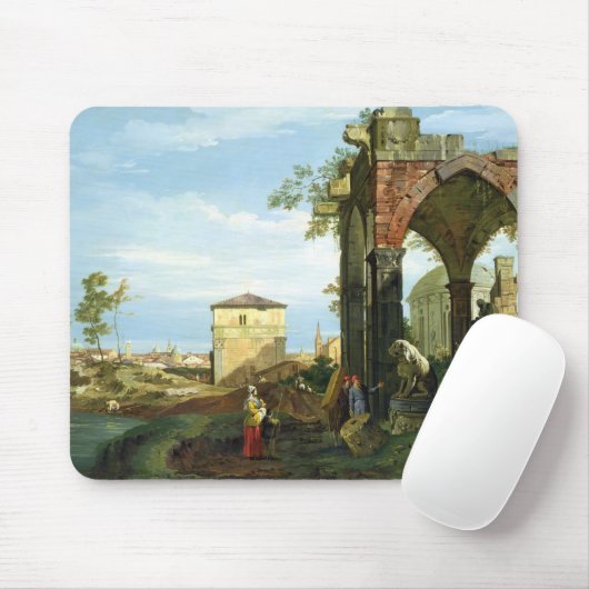 Capriccio mit Motiven von Padua, c.1756 Mousepad (Mit Mouse)
