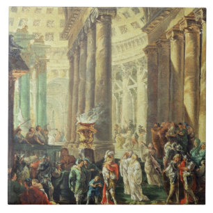 Capriccio T28517 eines römischen Tempels mit Fliese