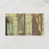 Capriccio T28517 eines römischen Tempels mit Visitenkarte (Rückseite)