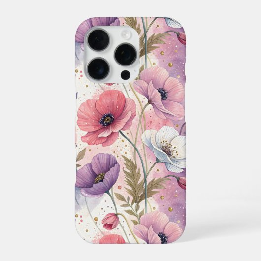 Capricious Aesthetic Poppies iPhone Hülle (Rückseite)
