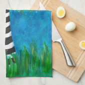 Capricious Happy Colorful Tree Original Artwork Geschirrtuch (Viertel Falte)