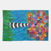 Capricious Happy Colorful Tree Original Artwork Geschirrtuch (Horizontal)