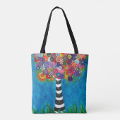 Capricious Happy Colorful Tree Original Artwork Tasche (Rückseite)