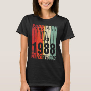 Capricorn 1988 Perfect Zodiac Happy Geburtstag 35  T-Shirt
