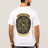 Capricorn 2026 Zodiac Mandala | Earth Sign Astro T-Shirt (Rückseite)