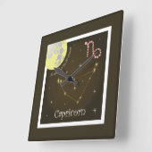 Capricorn 22 december fin 20 schaner quadratische wanduhr (Winkel)