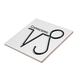 CAPRICORN, abstrakte Gestaltung des Zodiac-Zeichen Fliese