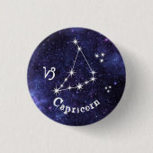 Capricorn-Abzeichen, Zodiac-Horoskop-Abzeichen Button (Vorderseite)