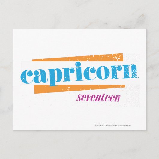 Capricorn Aqua Postkarte (Vorderseite)