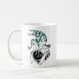 Capricorn Art Deco Lady Kaffeetasse
