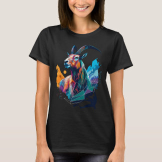 Capricorn Artwork Climbing Bouldering Mountains Mo T-Shirt