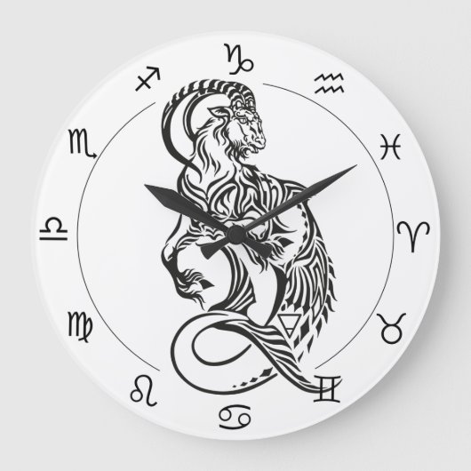 Capricorn astrological sign of zodiac große wanduhr (Vorderseite)