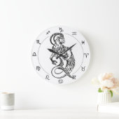Capricorn astrological sign of zodiac große wanduhr (Zuhause)