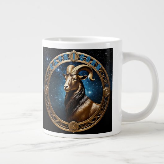 Capricorn-Astrologie Jumbo-Tasse (Rechts)