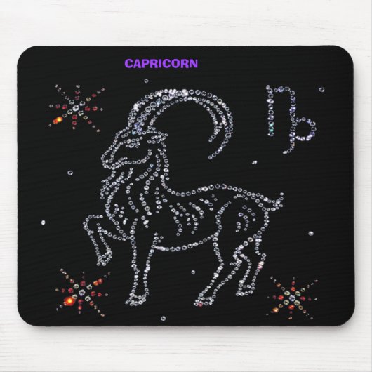 Capricorn Astrologie Mousepad (Vorne)