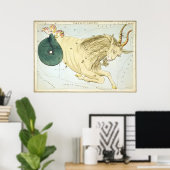 Capricorn Astrologisch Zeichnend Poster (Heimbüro)