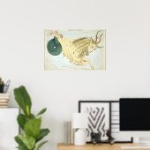 Capricorn Astrologisch Zeichnend Poster (Heimbüro)