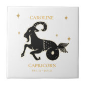 Capricorn Astrologisches Zodiac Namensschild Gesch Fliese (Vorderseite)