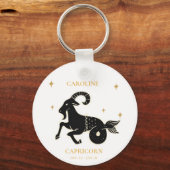 Capricorn Astrologisches Zodiac Namensschild Gesch Schlüsselanhänger (Rückseite)