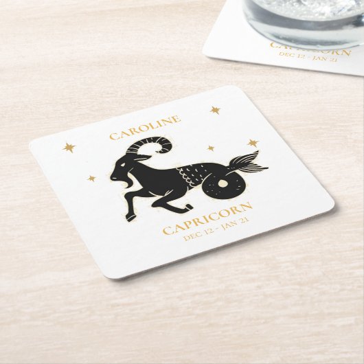 Capricorn Astrologisches Zodiaka-Zeichen Rechteckiger Pappuntersetzer (angewinkelt)