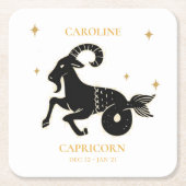 Capricorn Astrologisches Zodiaka-Zeichen Rechteckiger Pappuntersetzer (Vorderseite)