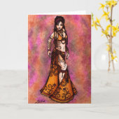 Capricorn Belly Dancer Karte (Gelbe Blume)